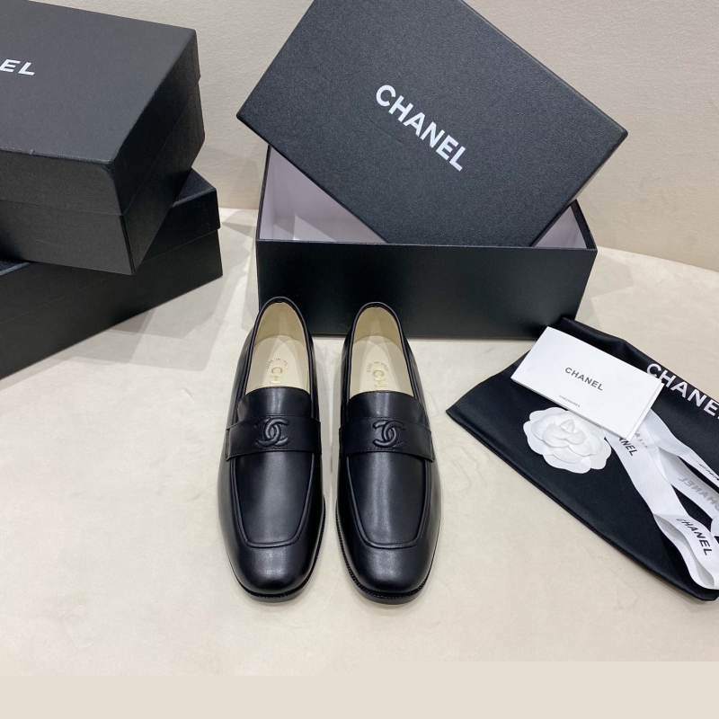 Ch*el leather shoes